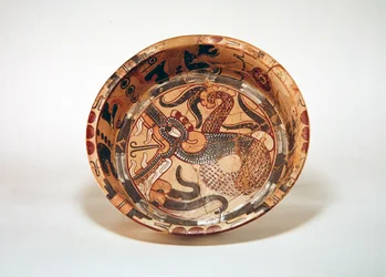 Große flache Schale mit Drache, Los Tuxtlas, Vera Cruz